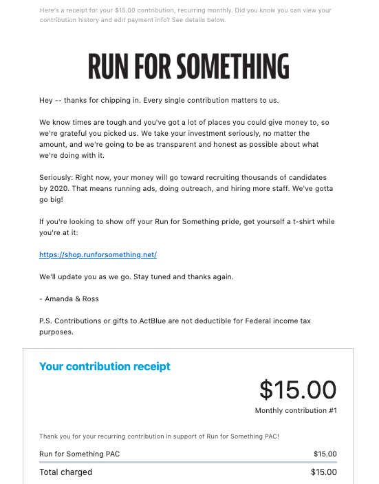 Customized Receipt Example