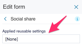 Applied reusable settings 1