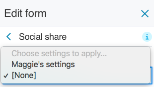 Applied reusable settings 2